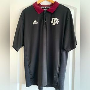 Adidas CLIMALITE Texas A&M Aggies Black/Burgundy Polo - XL
